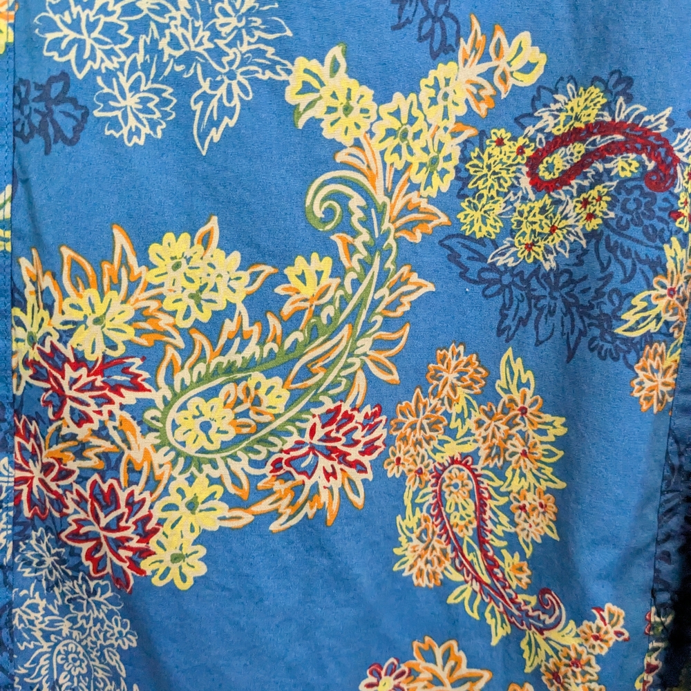 NWT Houston White Floral Blue Men's Longsleeved Shirt Sz S - Picture 2 of 12